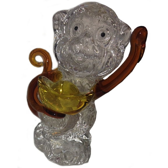 It's Ridic! Cute Crystal Monkey Figurine (Brown)
