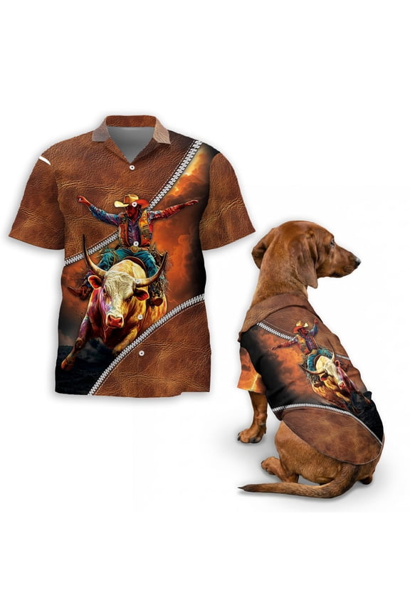 It's Rodeo Time Hawaiian Shirt, Bull Riding Shirt for Men & Women, Western Style Rodeo Shirt, Cowboy Bull Riding Beach Shirt, Unique Summer Shirt