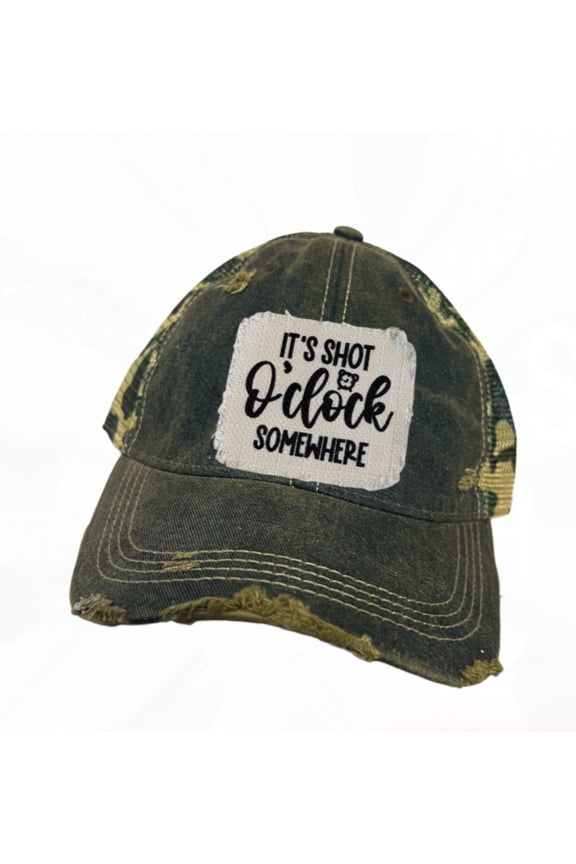 It's SHOT O'clock Somewhere Trucker Hat
