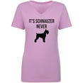 thumbnail image 1 of It's Schnauzer Never Womens V-Neck T-Shirt, 1 of 3
