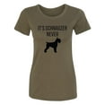 thumbnail image 1 of It's Schnauzer Never Womens crewneck tee, 1 of 2
