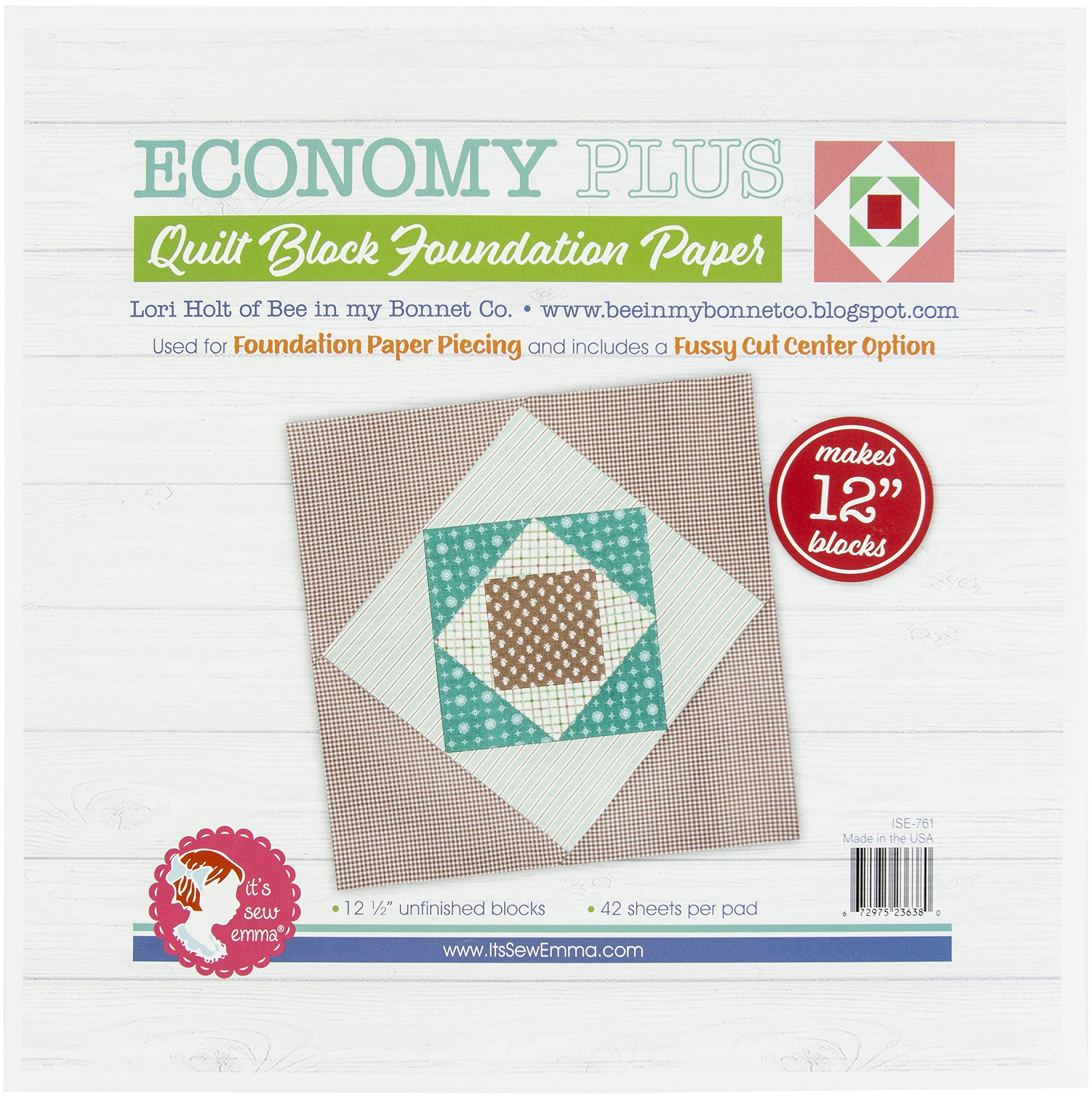 It's Sew Emma Foundation Paper ECO PL, 12 Economy Plus from Lori Holt 