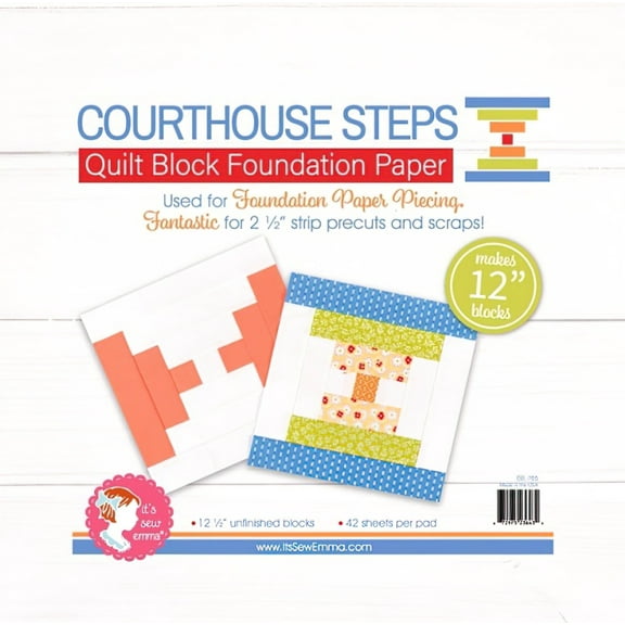It's Sew Emma Quilt Block Foundation Paper-12" Courthouse Steps