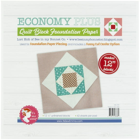 It's Sew Emma Quilt Block Foundation Paper-12" Economy Plus From Lori Holt
