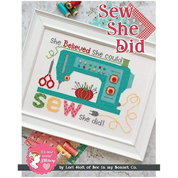 Sew She Did Cross Stitch Pattern by Lori Holt for It's Sew Emma
