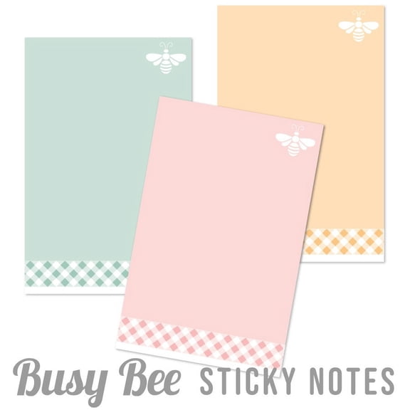 It's Sew Emma Sticky Notes 3/Pkg-Busy Bee By Lori Holt