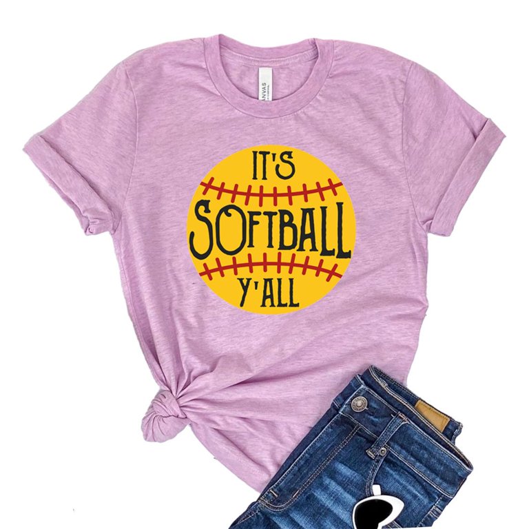 It's Softball Y'all T-shirt Sports Tshirt Season Shirts Football Shirt  Tailgate Gift Touchdown Tee Women's Coach Top