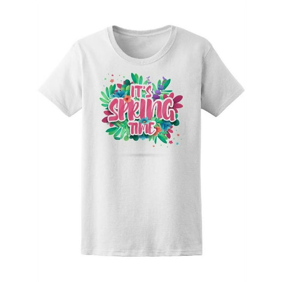 It's Spring Time Colorful Flower T-Shirt Women -Image by Shutterstock, Female XX-Large