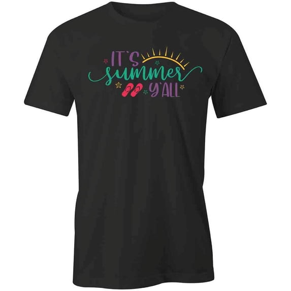 It's Summer Y'all T-Shirt | Cool Summertime Black Tee Gift