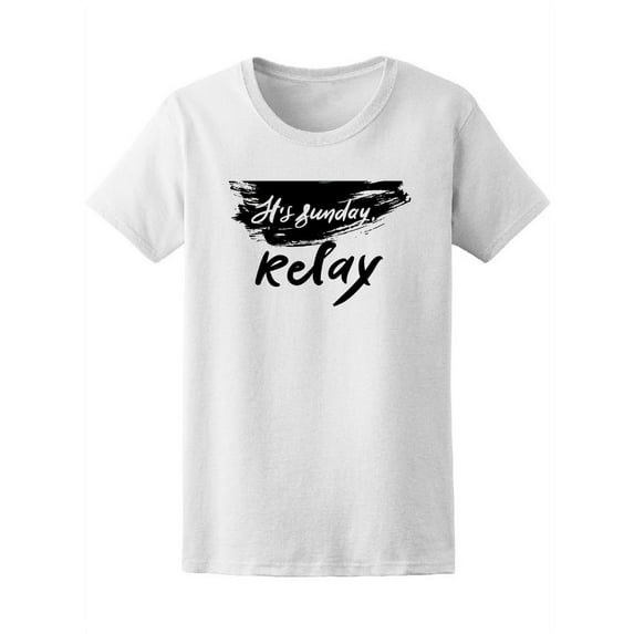 It's Sunday Relax Hand Lettering Tee Women's -Image by Shutterstock