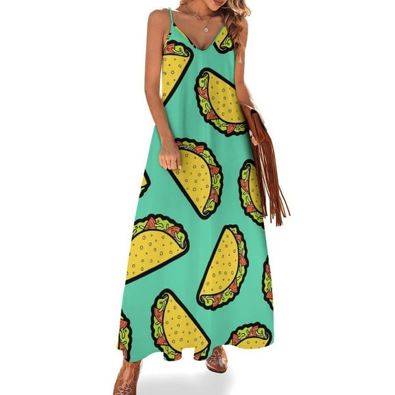 It's Taco Time! Sleeveless Dress Women's Evening Dress Womans Clothing