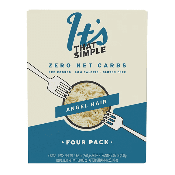 It's That Simple Skinny Angel Hair Pasta, Zero Net Carbs, 4 ct.