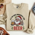 thumbnail image 1 of It's The Most Wonderful Time For A Beer Embroidered Sweatshirt, Christmas Santa Witch Beer Embroidered Shirt, Vintage Christmas Gift, 1 of 4