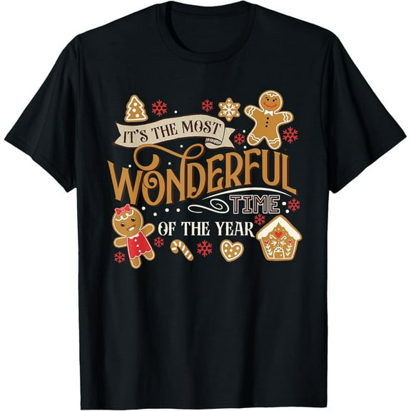 It's The Most Wonderful Time Of Year Christmas Gingerbread Mens T-Shirt