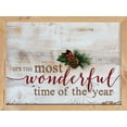 thumbnail image 1 of It's The Most Wonderful Time of the Year Brown 16 x 12 Wood Christmas Framed Art, 1 of 5