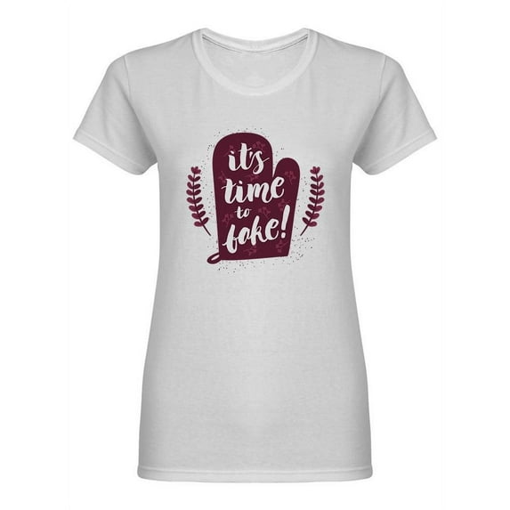 It's Time To Bake Shaped T-Shirt Women -Image by Shutterstock, Female XX-Large