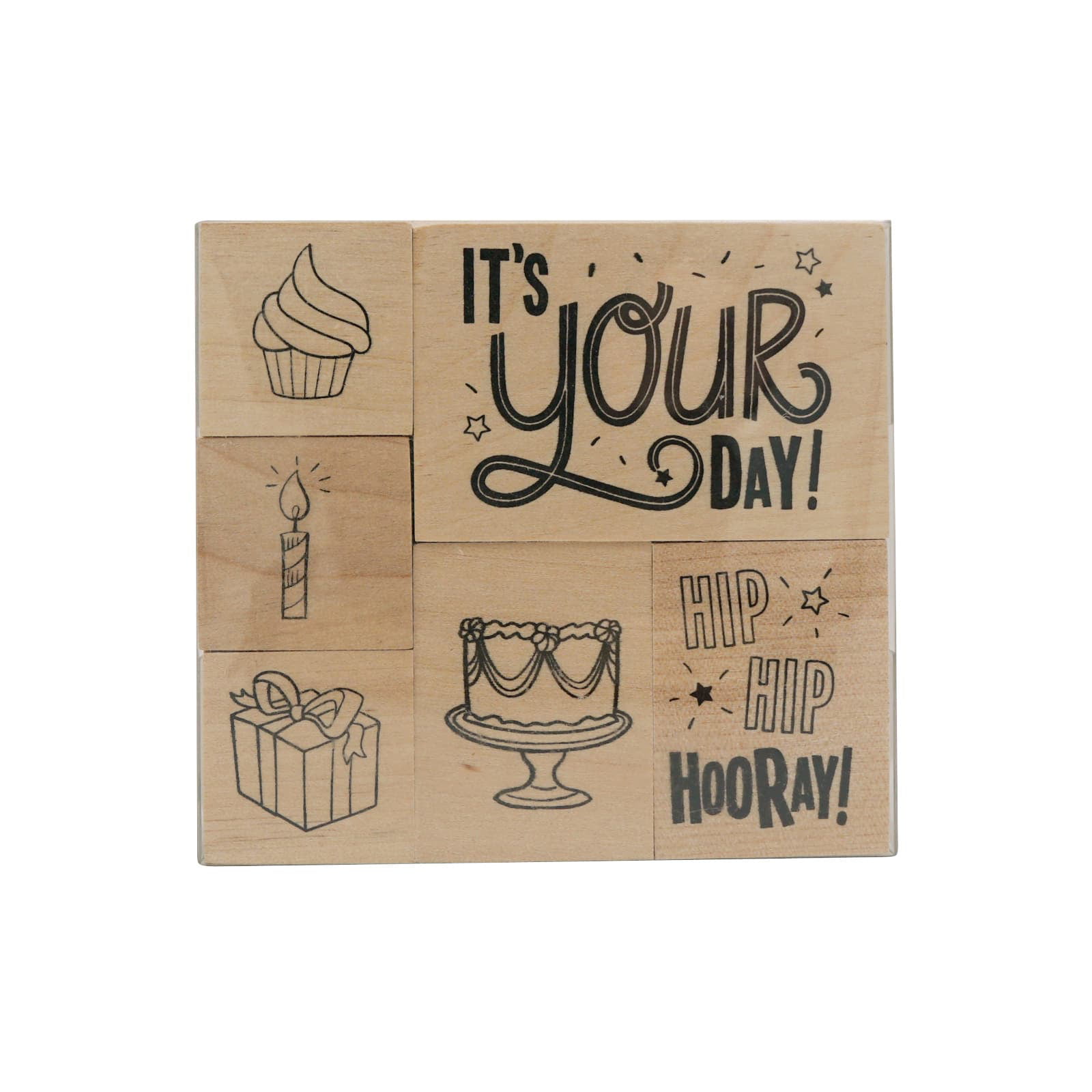 Recollections Happy Birthday Wood Stamp - Each
