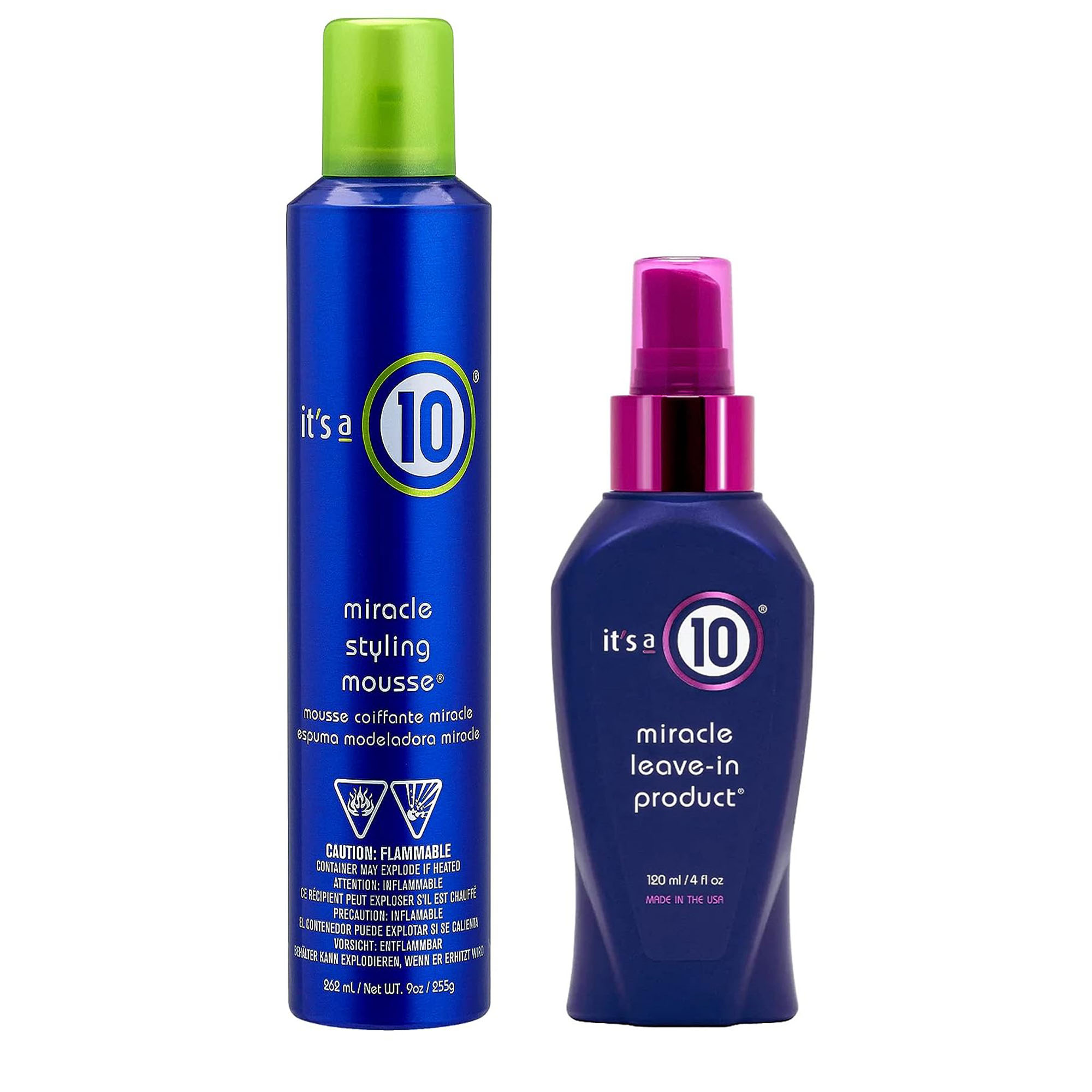 It's a 10 Miracle Styling Mousse 9 oz & Miracle Leave In Product 4 oz