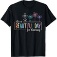 thumbnail image 1 of It's a Beautiful Day For Learning Teacher Students Women T-Shirt Black Large, 1 of 4