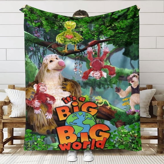It's a Big Big World Throw Blanket Gifts for Fans Lover Girls Boys Women Present Hoodie Him Bed 30"x40"