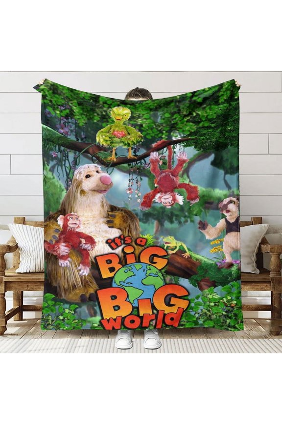 It's a Big Big World Throw Blanket Gifts for Fans Lover Girls Boys Women Present Hoodie Him Bed 30"x40"
