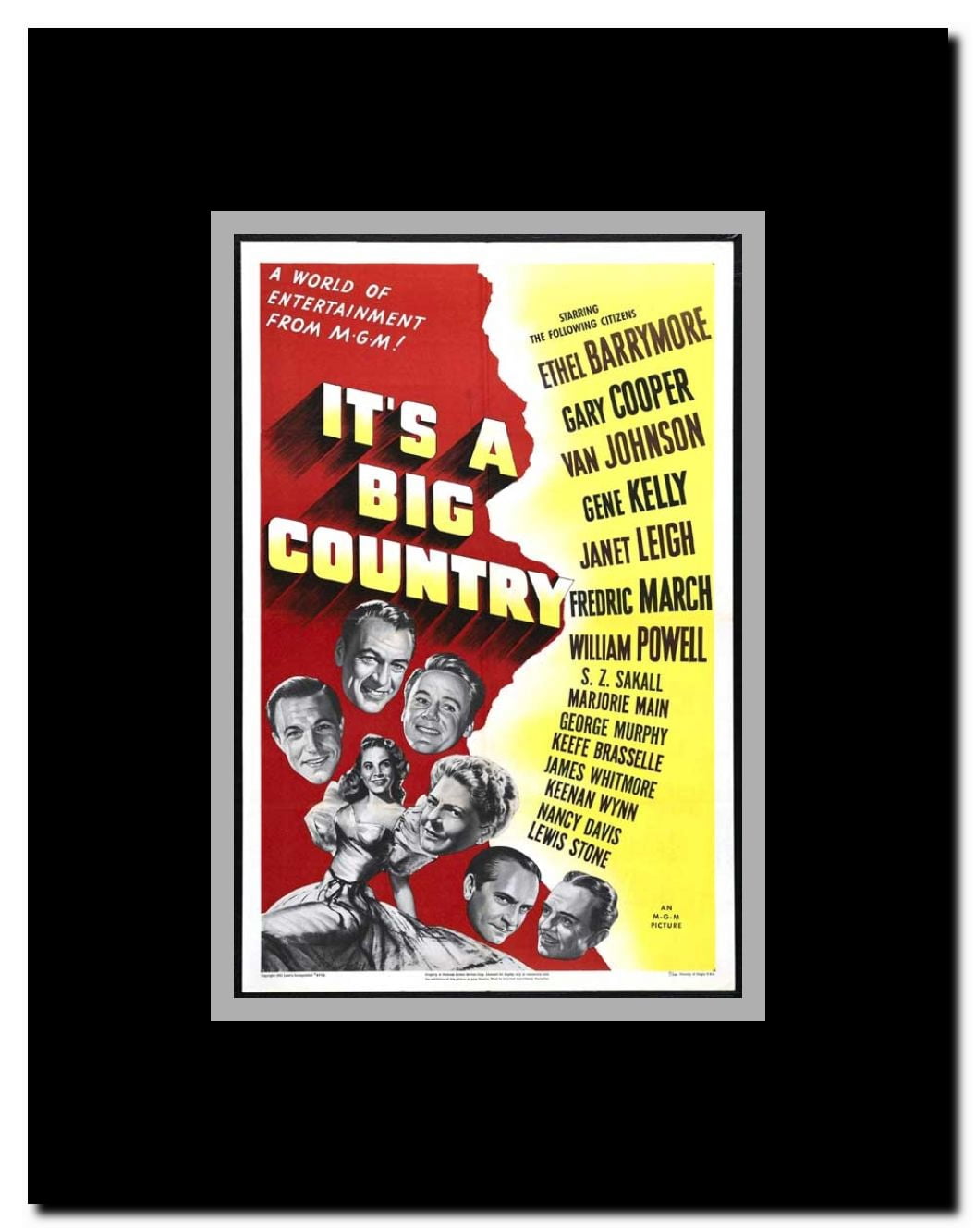 It's a Big Country Framed Movie Poster