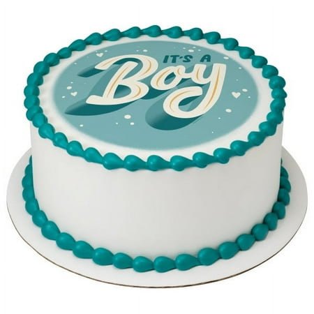 It's a Boy Cake Decoration Edible Frosting Photo Sheet #26909