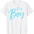 thumbnail image 1 of It's a Boy Shirt Fun Cute Blue Gender Reveal Pregnancy Tee T-Shirt100% cotton, 1 of 4