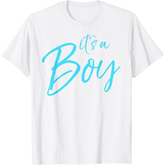 It's a Boy Shirt Fun Cute Blue Gender Reveal Pregnancy Tee T-Shirt100% cotton
