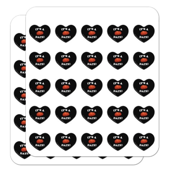 It's a Date Funny Humor Heart Shaped Planner Calendar Scrapbook Craft Stickers