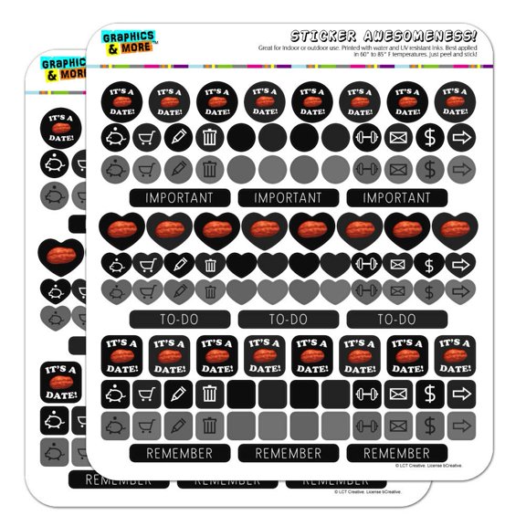 It's a Date Funny Humor Planner Calendar Scrapbooking Crafting Sticker Set