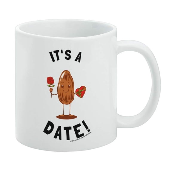 It's a Date Love Rose Candy Funny Humor White Mug