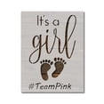thumbnail image 1 of It's a Girl Baby Gender Reveal Stencil Team Pink Template Reusable 8.5 x 11 for Painting on Walls, Wood, Etc. By Stencilville, 1 of 2