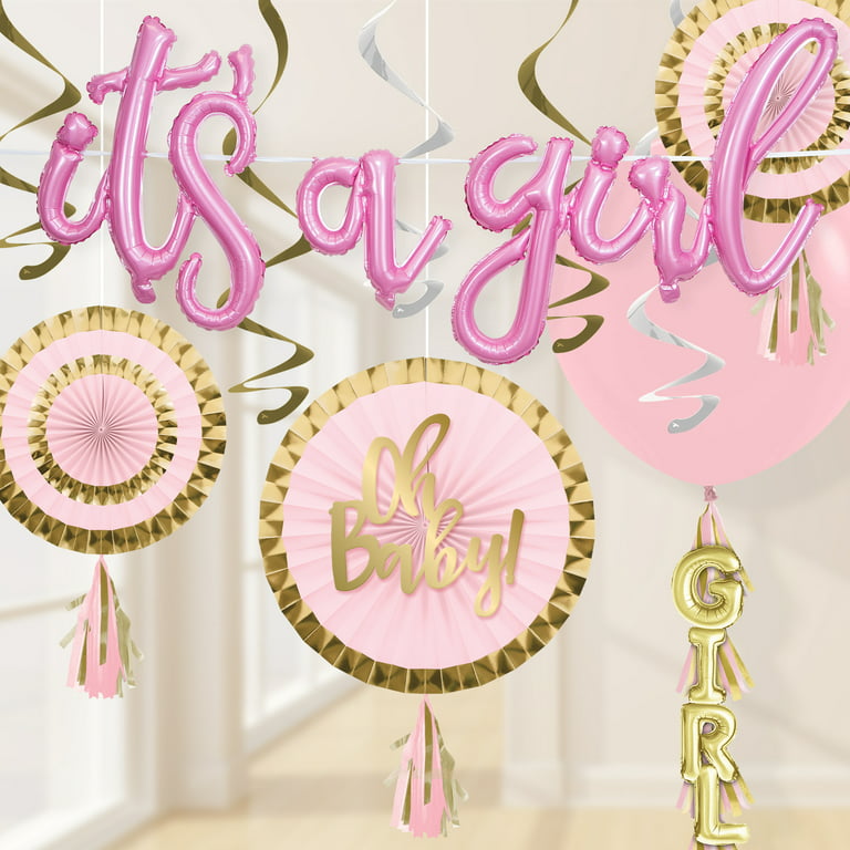 Pink Baby Shower Decoration- It's a Girl Baby Decoration, Oh Baby  Decorations, Baby Shower Decorations Girl, Baby shower decorations kit
