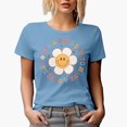 thumbnail image 1 of It's a Good Day to Have a Good Day, Retro Flower Art Merch Gift, Baby Blue T-Shirt, Large, 1 of 5