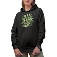 thumbnail image 1 of It's a Good Day to Have a Lucky Day, Groovy Wavy Text Art, St. Patrick's Day Gift, Black Hooded Sweatshirt or Hoodie, Small, 1 of 5