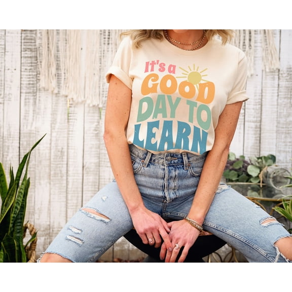 It’s a Good Day to Learn Shirt, Retro Elementary Teacher Tee, Back to School 2022 Shirt, Teach Love Inspire Rainbow Tee