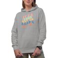 thumbnail image 1 of It's a Good Day to Read a Book, Retro Groovy Wavy Text Art Merch Gift, Heather Grey Hooded Sweatshirt or Hoodie, Small, 1 of 5