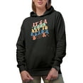 thumbnail image 1 of It's a Good Day to Read a Book, Retro Groovy Wavy Text, Black Hooded Sweatshirt or Hoodie, Large, 1 of 5