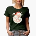 thumbnail image 1 of It's a Jolly Holiday, Santa's Wink Art Merch Gift, Military Green T-Shirt, Small, 1 of 5