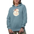 thumbnail image 1 of It's a Jolly Holiday with a Winking Santa, Christmas Art Merch Gift, Light Blue Hooded Sweatshirt or Hoodie, 3XL, 1 of 5