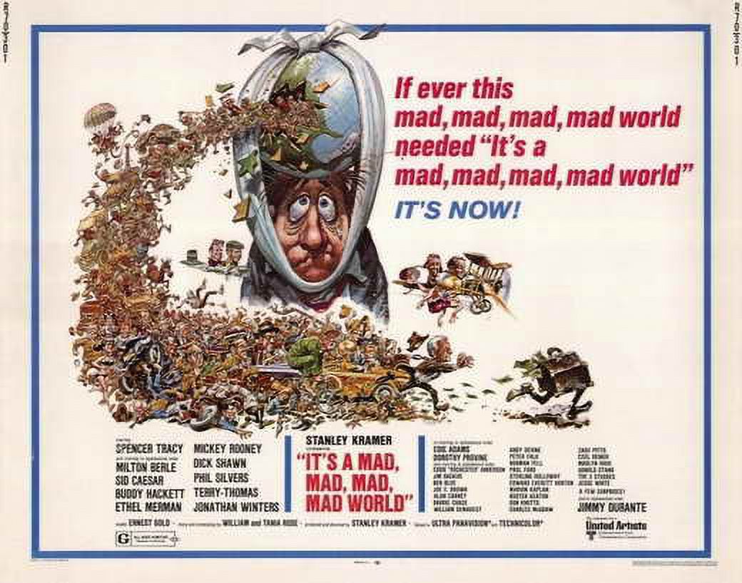 It's a Mad Mad Mad Mad World - movie POSTER (Half Sheet Style A) (22" x