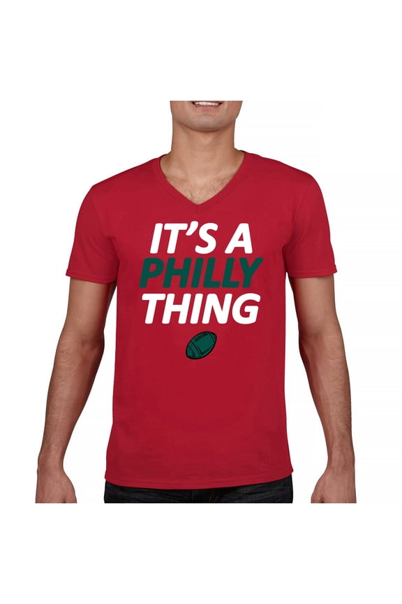 It's a Philly Thing Funny V-Neck T-shirt Philadelphia Birds Fan Champions City of Brotherly Love Football Fly Tee