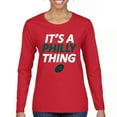 thumbnail image 1 of It's a Philly Thing Funny Women's Long Sleeve T-shirt Philadelphia Birds Fan Champions City of Brotherly Love Football Fly, 1 of 7