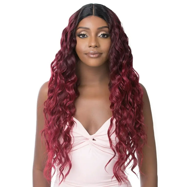 It s a Wig Human Hair Blend HD Lace Front Wig LOOSE CURL 29