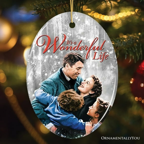It's a Wonderful Life Ornament, Vintage Movie Christmas Decoration 1940s