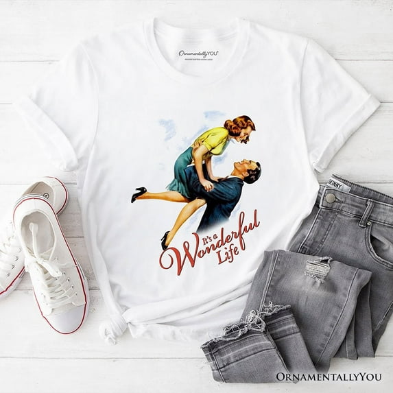 It's a Wonderful Life T-Shirt, Vintage 1940s Movie Christmas Tee
