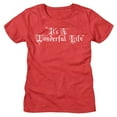 thumbnail image 1 of It's a Wonderful Life Title Treatment Red Heather Women's T-Shirt, 1 of 2