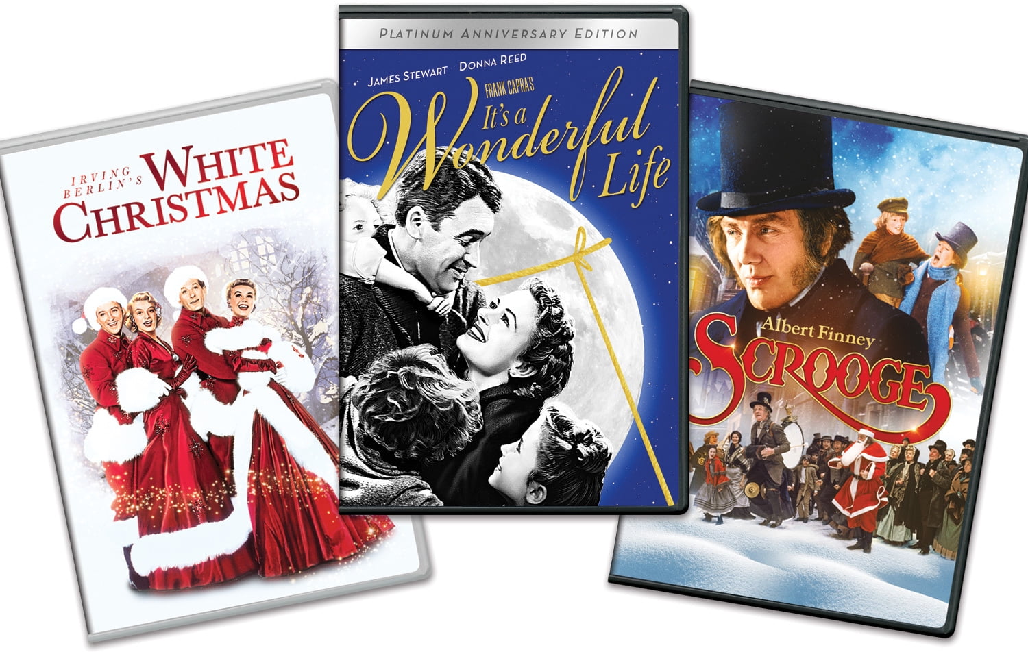 It's a Wonderful Life / White Christmas / Scrooge (Holiday 3-Pack Bundle)