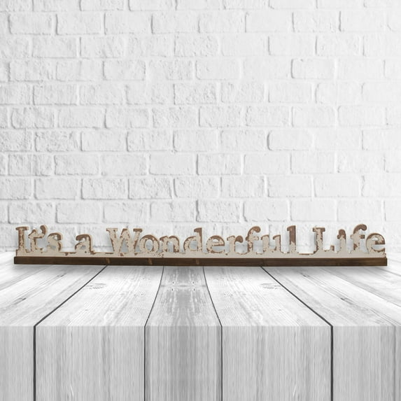 It's a Wonderful Life Wooden Sign Home Decor 34" x 2" x 3.5"